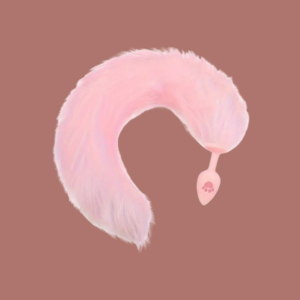 Plug anal de cola larga de silicona y metal